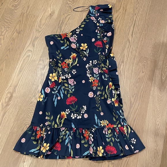 C/MEO No Matter One-Shoulder Ruffle Minidress AMPHORA - Picture 7 of 11